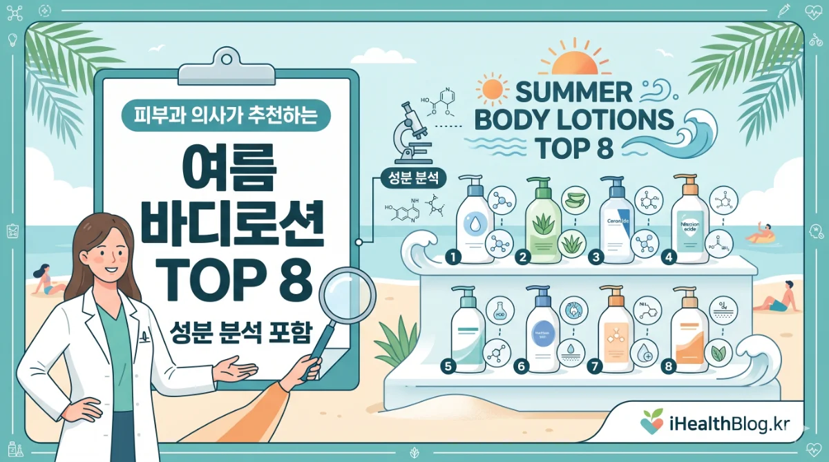 피부과 의사가 추천하는 여름 바디로션 TOP 8: 성분 분석 포함