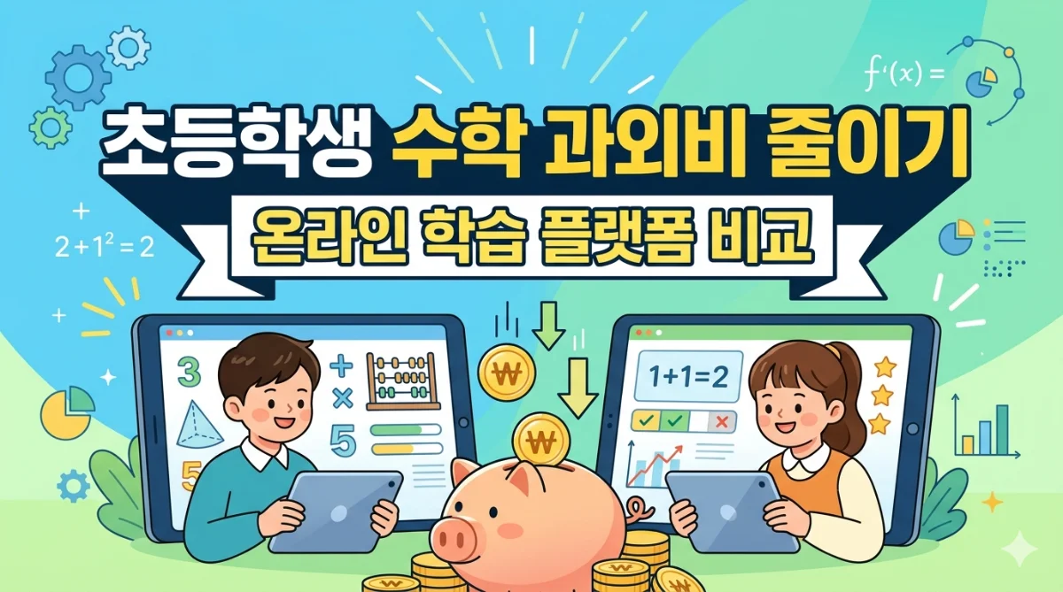 초등학생 수학 과외비 줄이기: 온라인 학습 플랫폼 비교