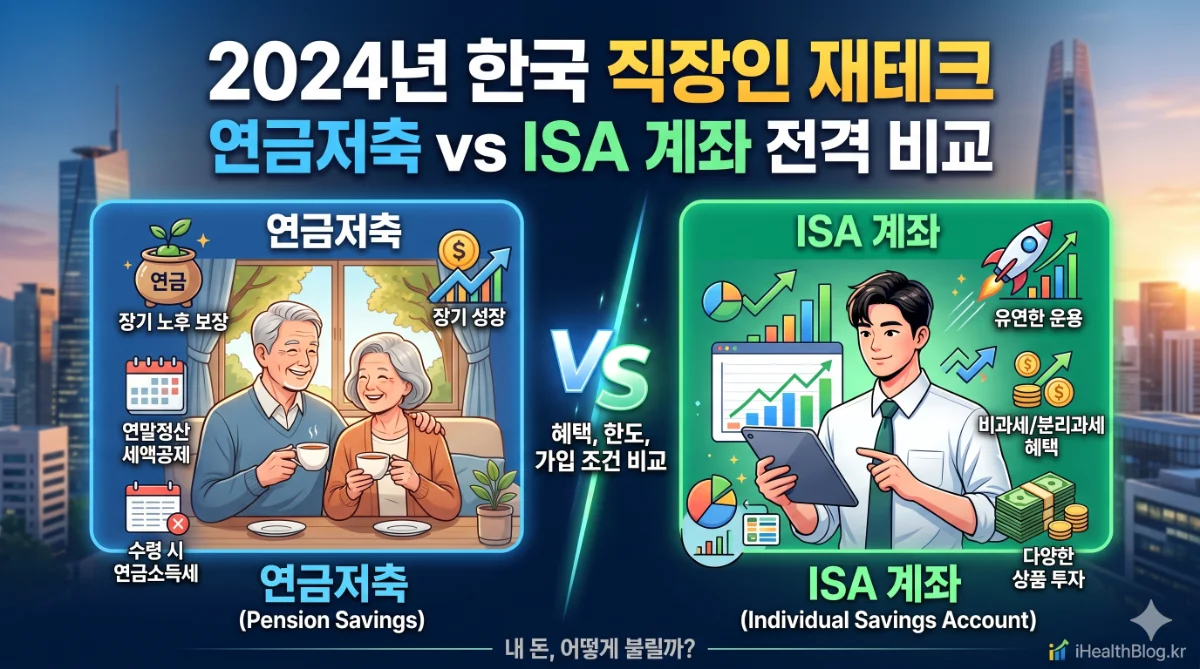 2024년 한국 직장인 재테크: 연금저축 vs ISA 계좌 비교