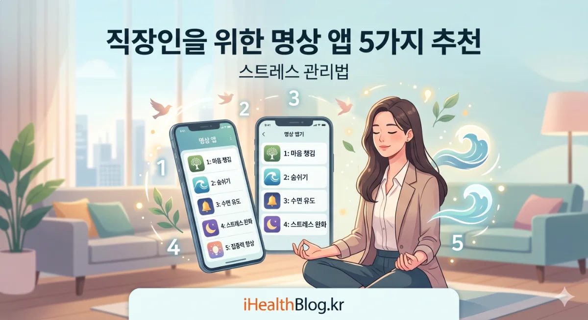 직장인을 위한 명상 앱 5가지 추천: 스트레스 관리법