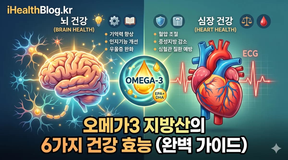 오메가-3 지방산의 6가지 건강 효능: 심장·뇌 건강 완벽 가이드