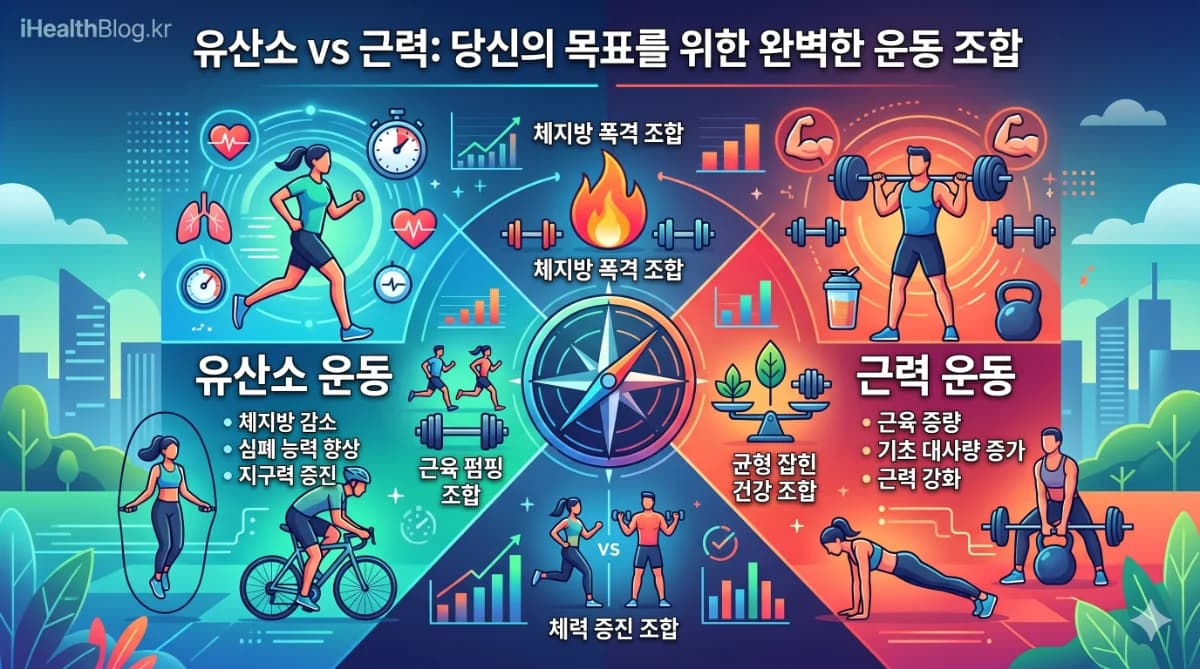 유산소운동 vs 근력운동: 목표별 최적 운동 조합법