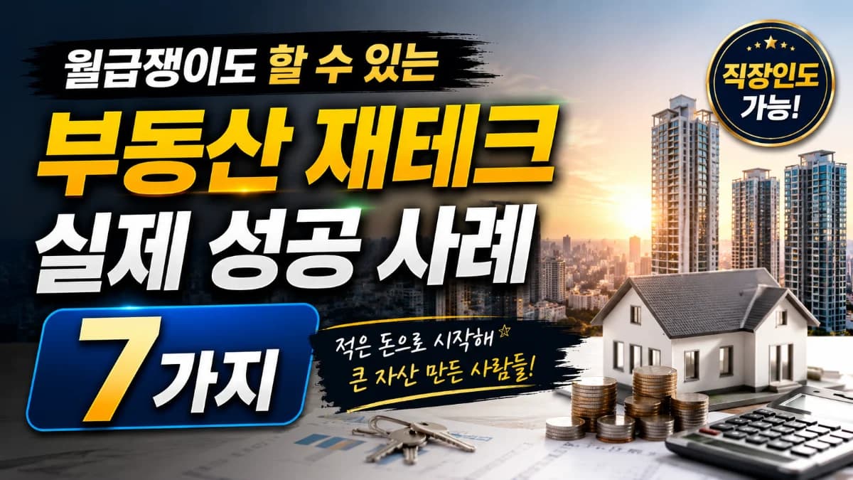 월급쟁이도 할 수 있는 부동산 재테크: 실제 성공 사례 7가지